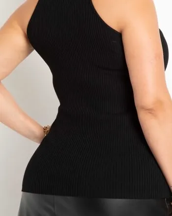 Chelsea Floating Mock Neck Sweater | Totally Black