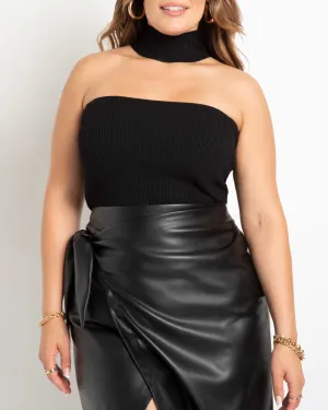 Chelsea Floating Mock Neck Sweater | Totally Black