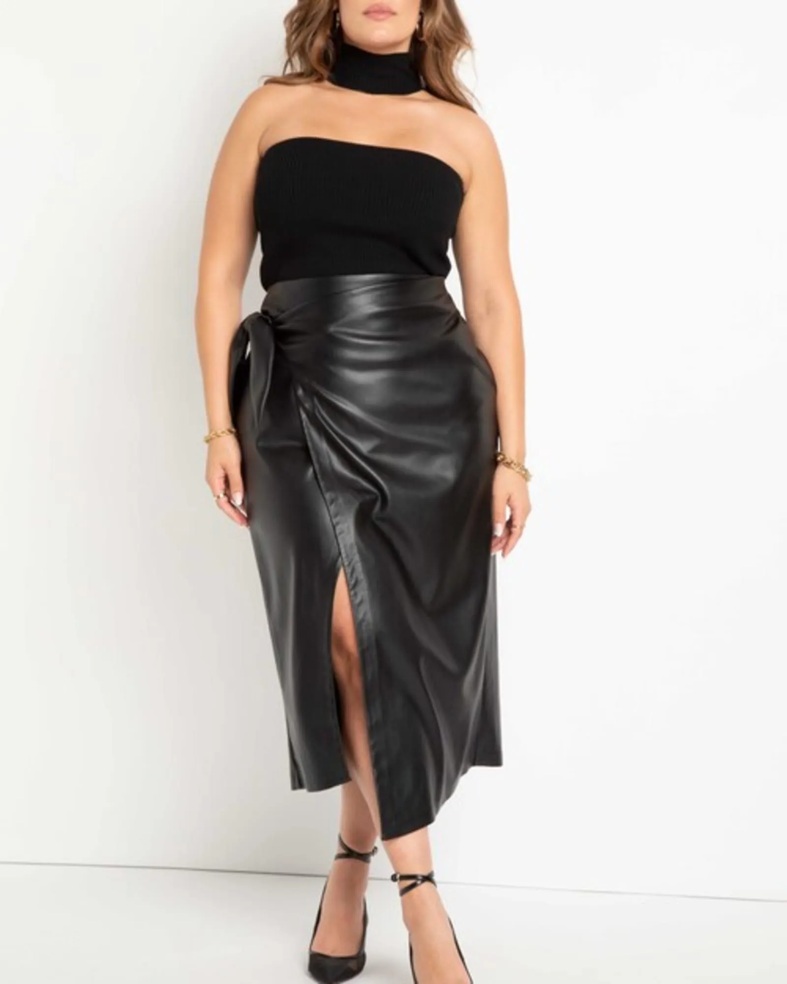 Chelsea Floating Mock Neck Sweater | Totally Black