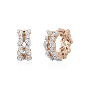 Circled Crisscross Diamond Earrings