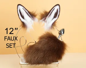 coffee bunny tail plug and ear set rabbit tail butt plug and ear set neko cosplay anime sextoy bunny ear and tail buttplug petplay