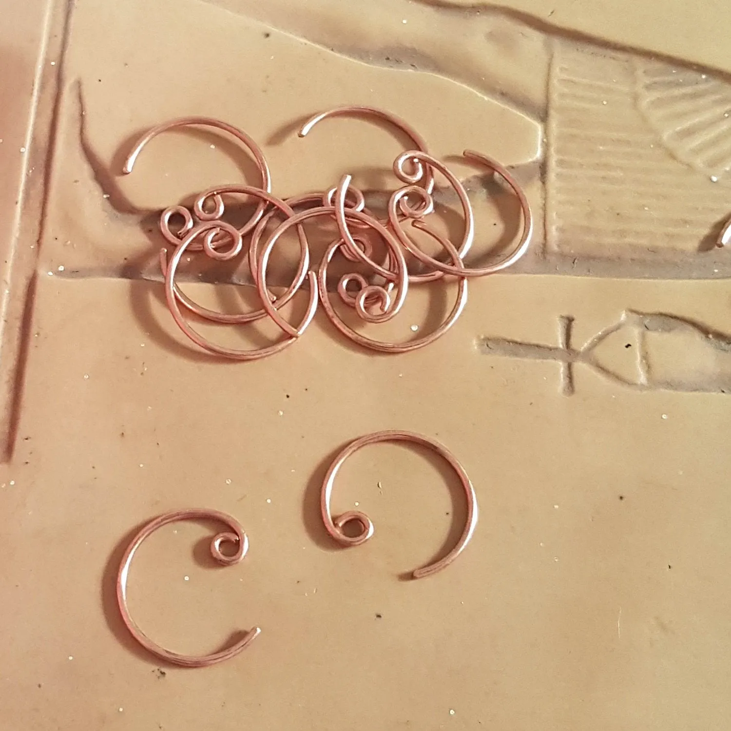 Copper Circle Artisan Earring Hooks BULK 6 pcs | C006EH-3 | Jewellery Supply