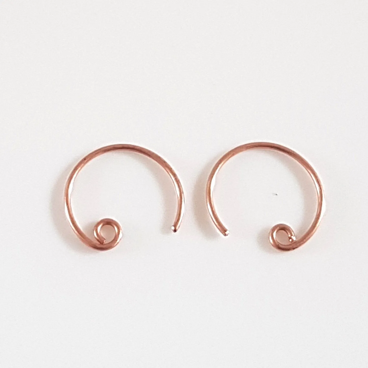 Copper Circle Artisan Earring Wires |  C006EH | Jewellery Supply