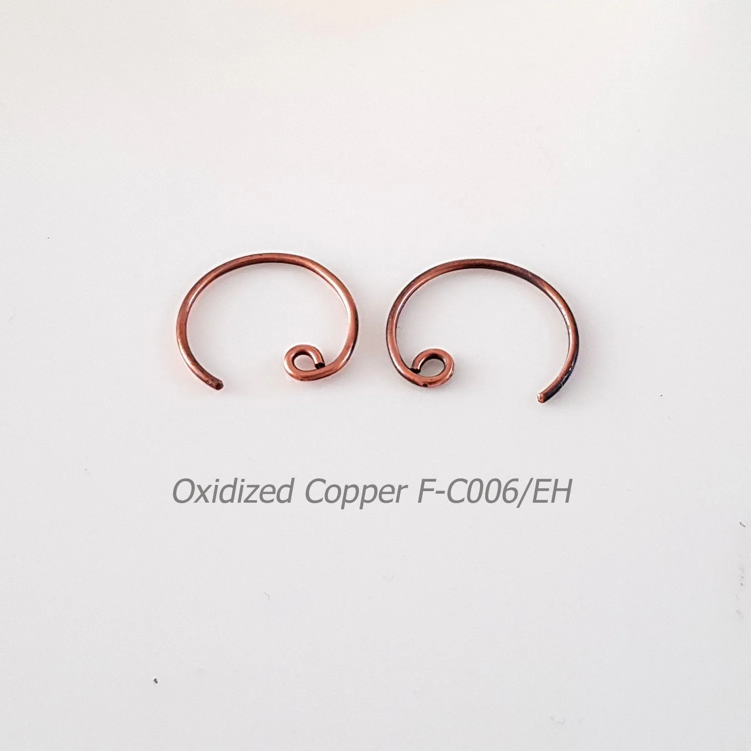 Copper Circle Artisan Earring Wires |  C006EH | Jewellery Supply