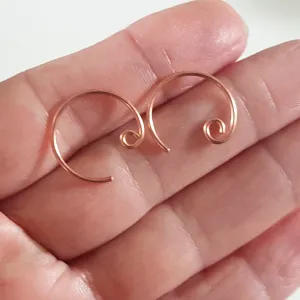 Copper Circle Artisan Earring Wires |  C006EH | Jewellery Supply