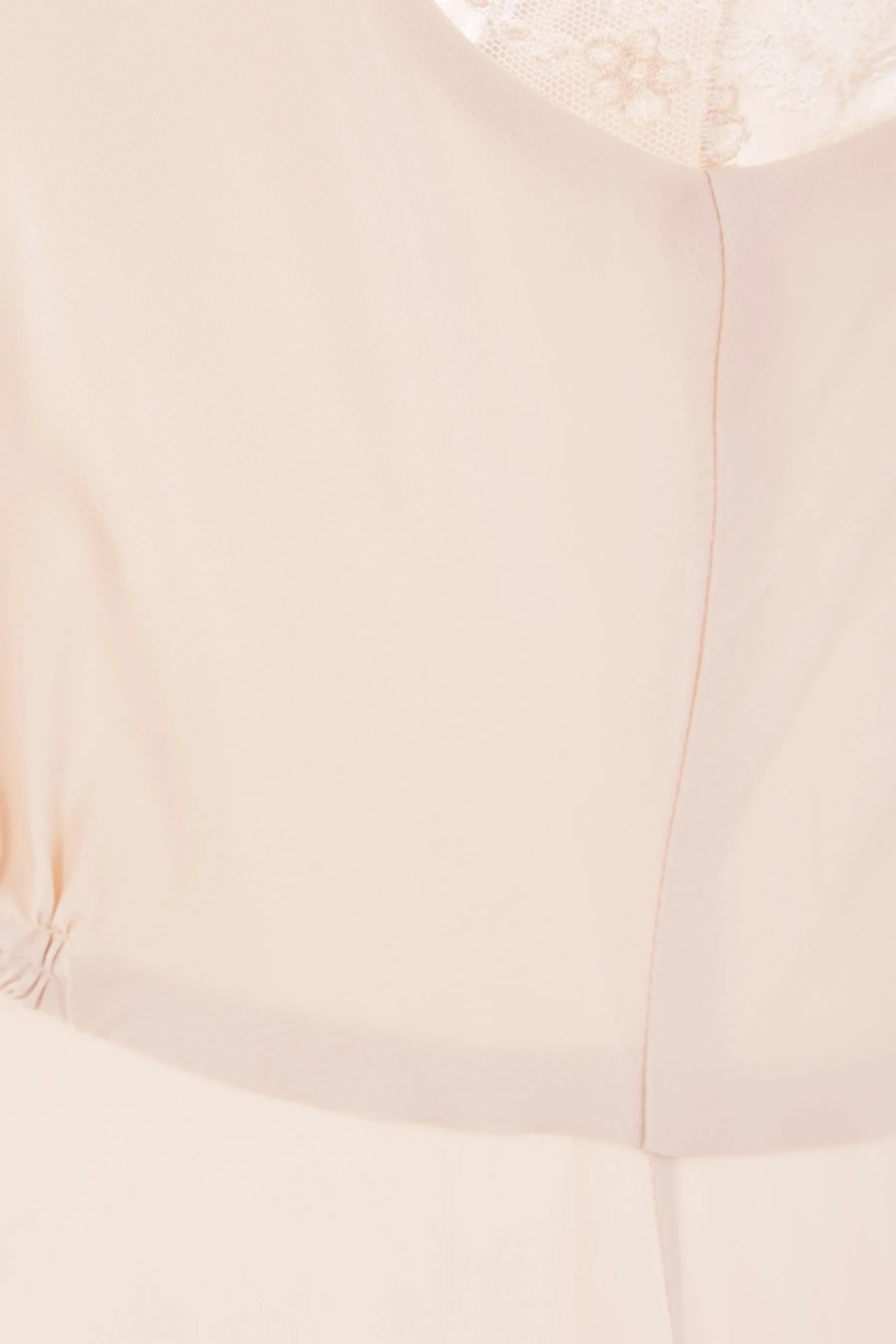 crêpe de chine slip dress with lace trims