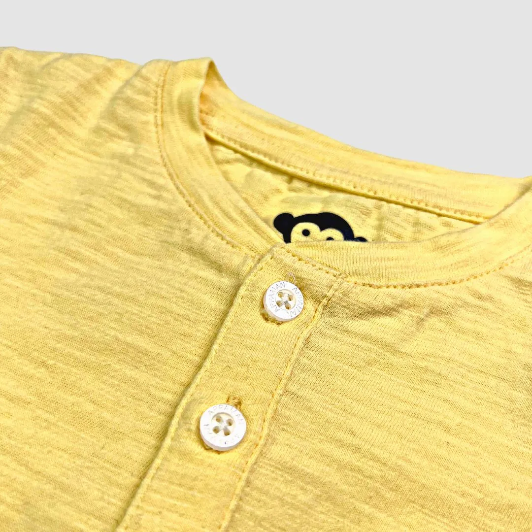 Day Party Henley | Pale Yellow