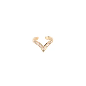 DIAMOND V EAR CUFF