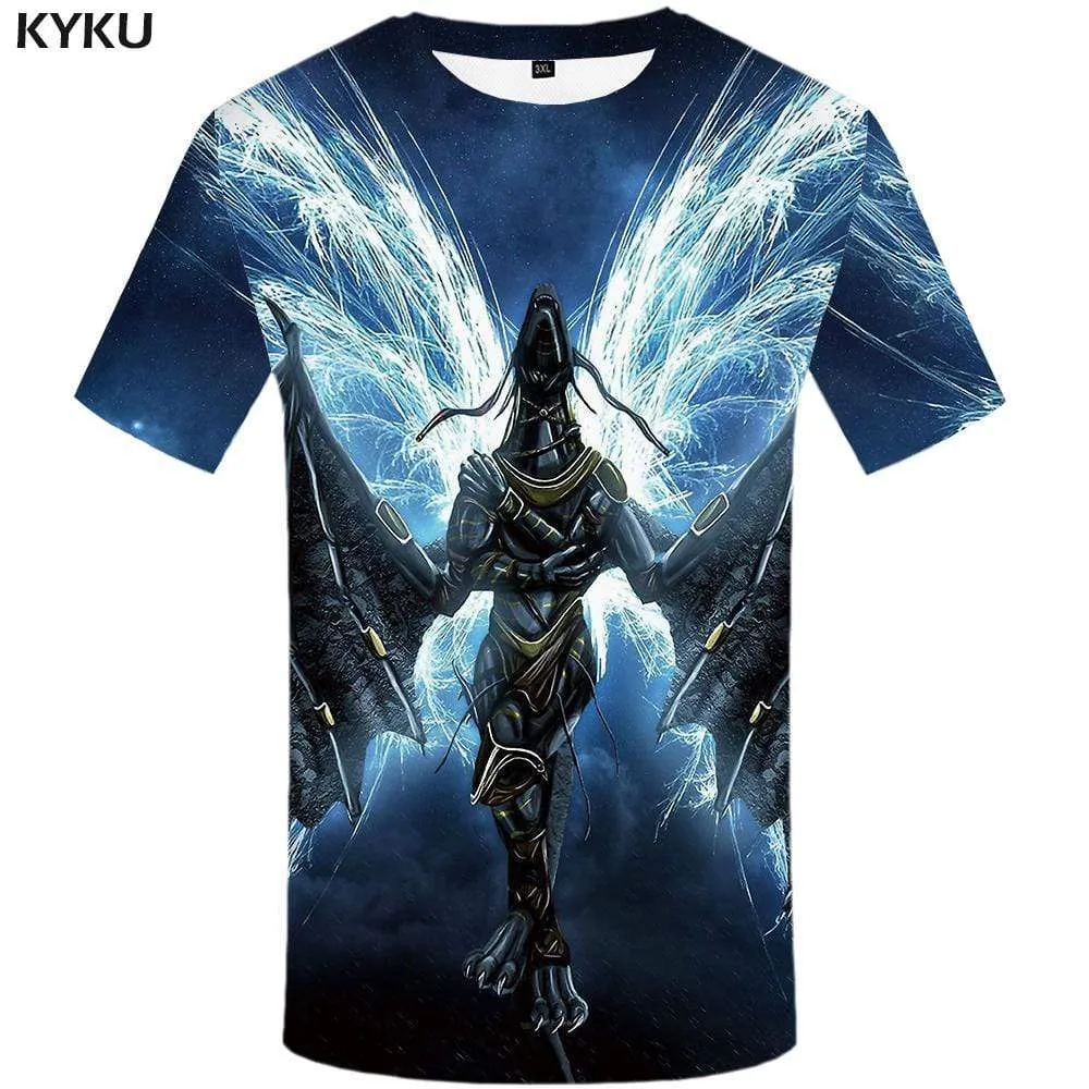 Dragon T-shirts Men Space Galaxy T shirts Funny Animal Tshirts Print War Tshirt Anime Lightning T-shirt 3d Mens Clothing Casual