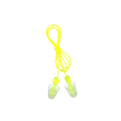 Earplugs 3M™ Tri-Flange™ Corded "Reusable" P3000 100/Box (NRR26)
