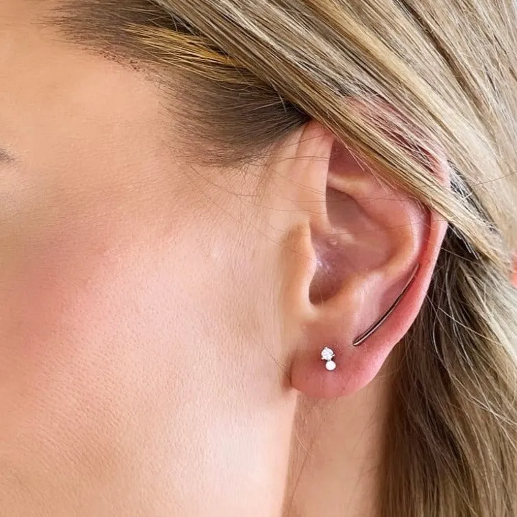 EF Collection - 14K Gold Curved Bar Ear Cuff