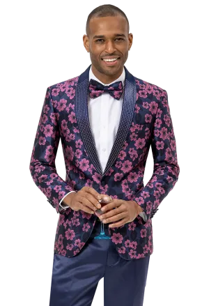 EJ Samuel Blue/Pink Blazer J156