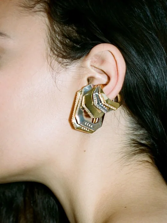 EÉRA   Sabrina 18kt gold &amp; diamond mono earring 