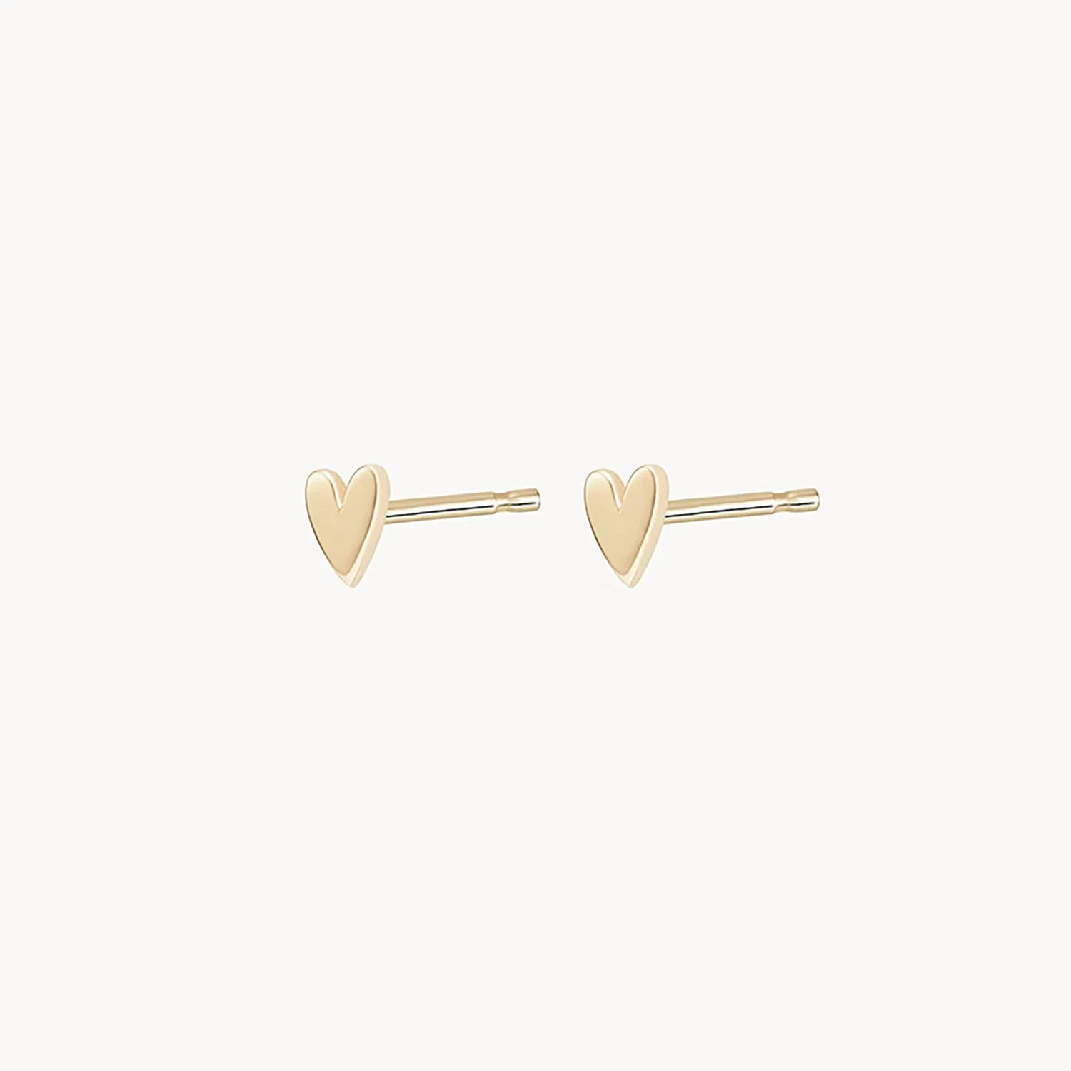 Everyday little lovely heart earring - 14k yellow gold