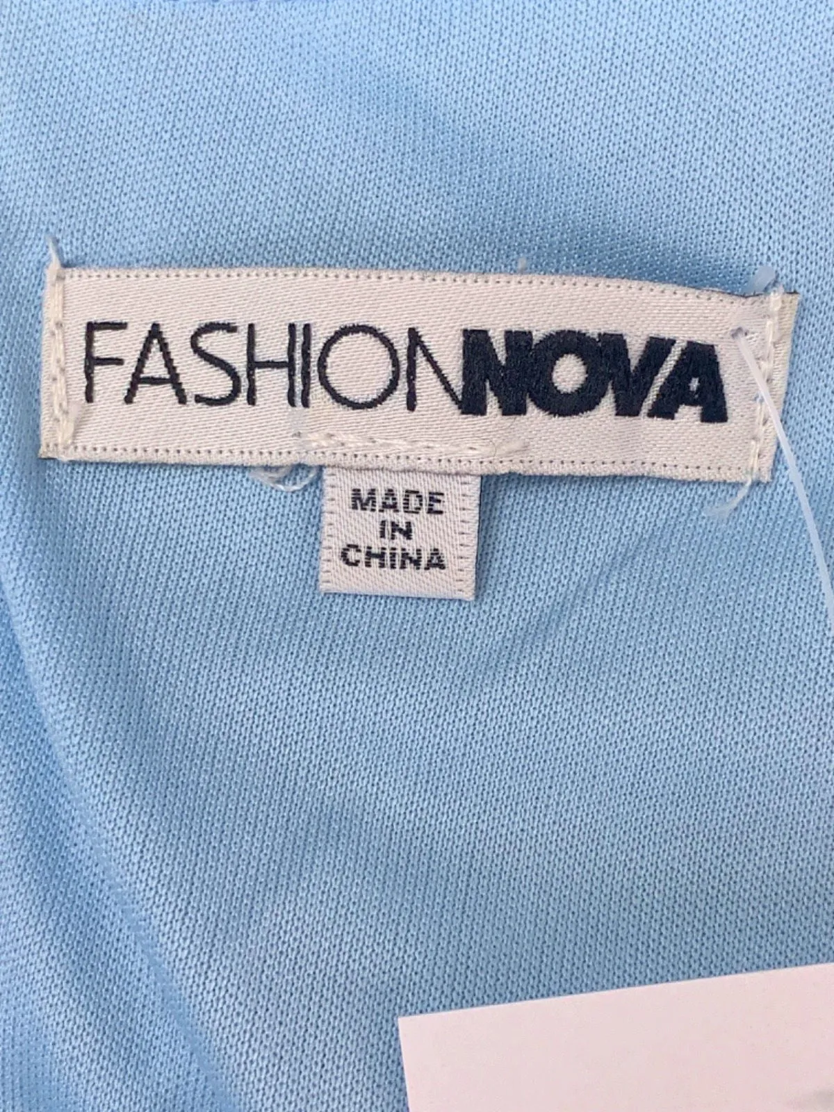Fashion Nova Blue Ruched Bodycon Dress XS