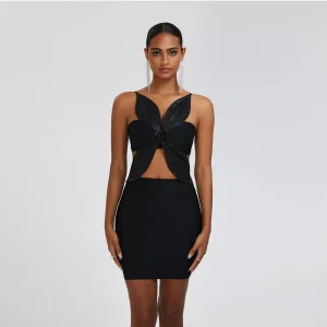 Floral Cut-Out Mini Dress