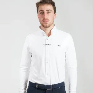 ForHorses Adriano Men's Long Sleeve Show Shirt - White