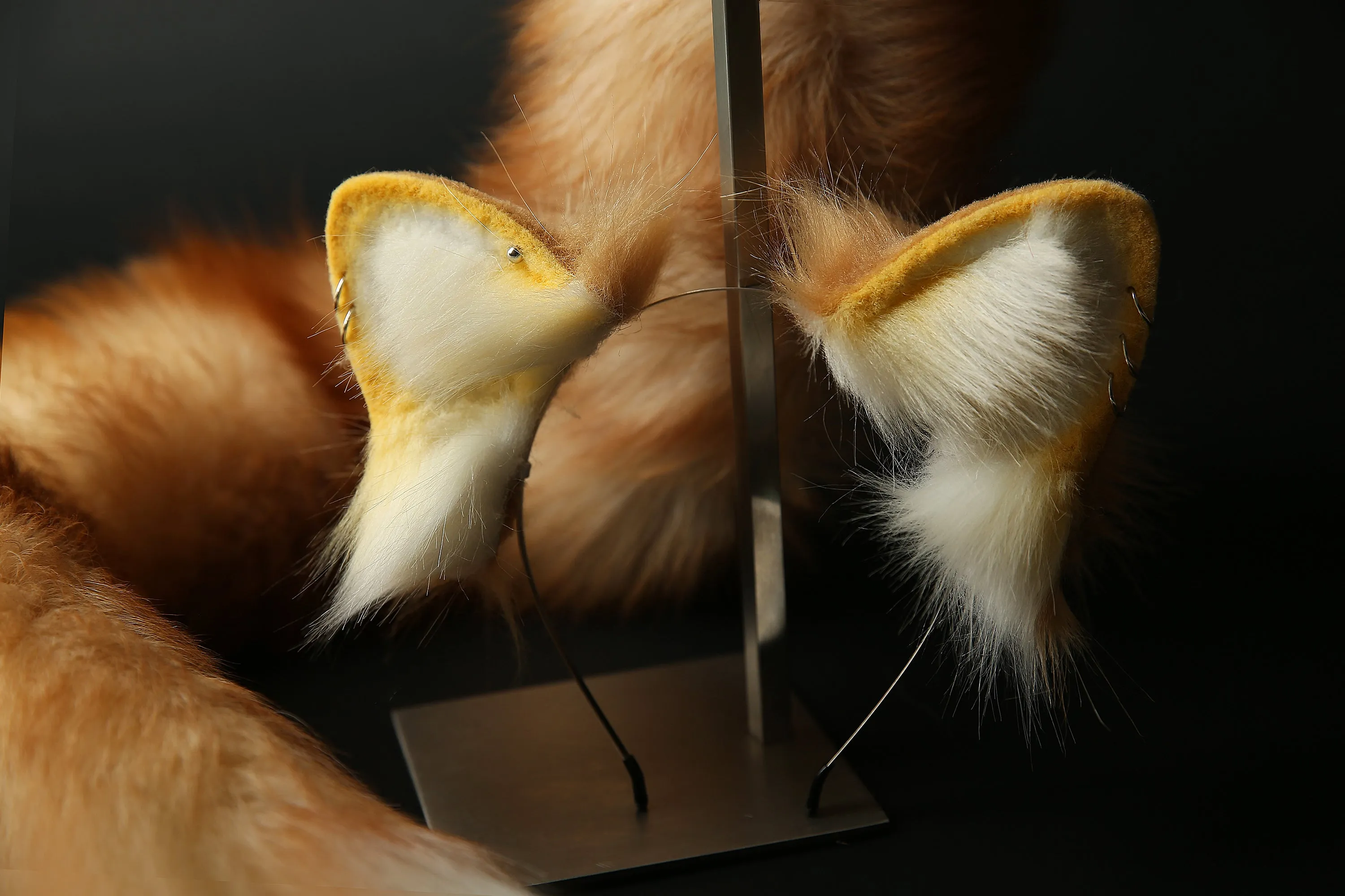 Fox tail plug and ear set - fox ear and tail buttplug - wolf tail butt plug - anal plug tail cat ear anime cosplay - Christmas gift -mature