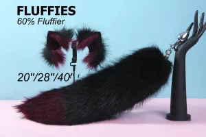 fox tail plug and ear set fox ear fluffy wolf tail butt plug tail buttplug wolf ear petplay sextoy anal plug tail cat tail plug mature
