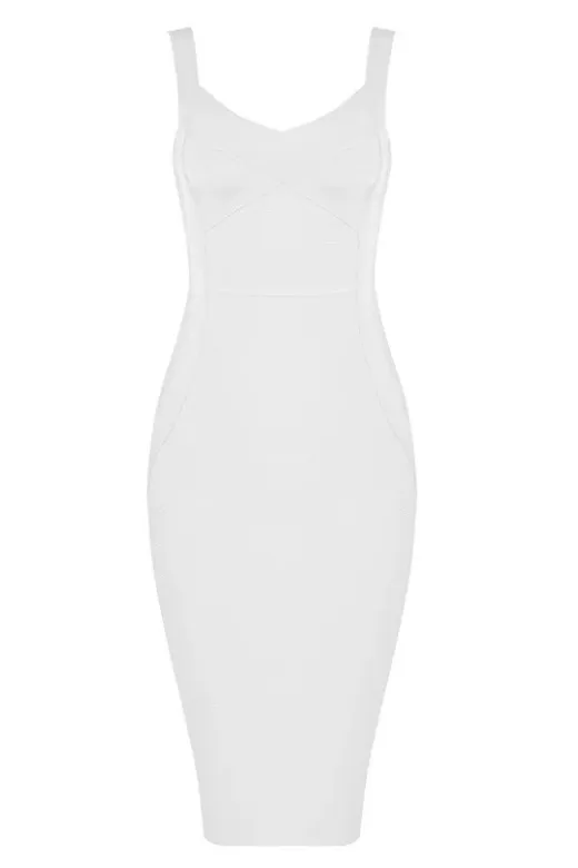 Freya Bandage Midi Dress - Pearl White