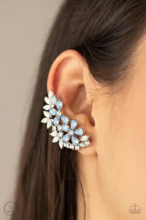 Garden Party Powerhouse - Blue Rhinestone Ear Crawlers - Paparazzi Accessories