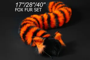 Garfield cat tail and ear set cat ear and tail anime cosplay kitten tail and ears kittenplay fox ears and tail wolf ear and tail Halloween