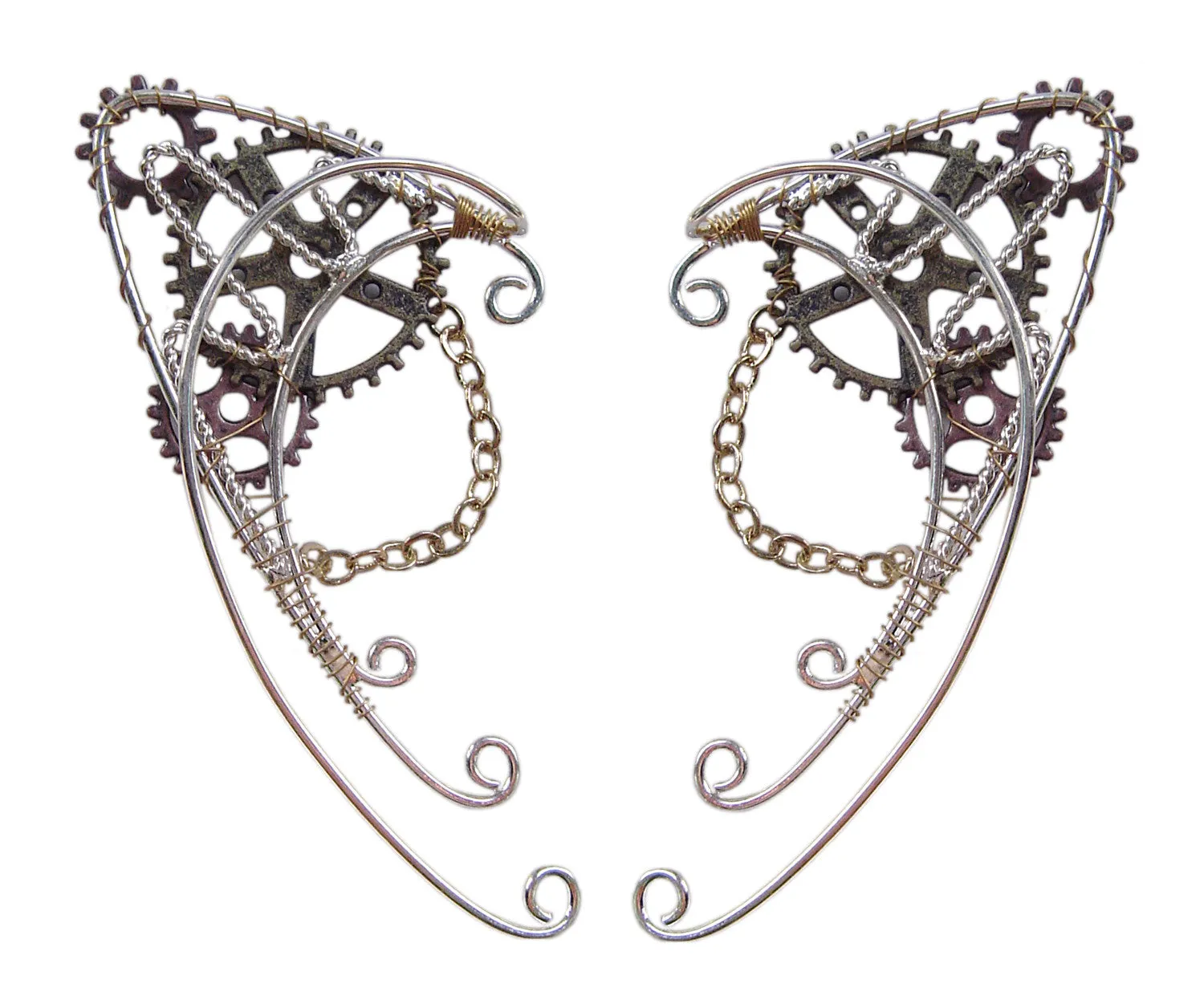 Gaslamp Fantasy Steampunk Elf Cuffs