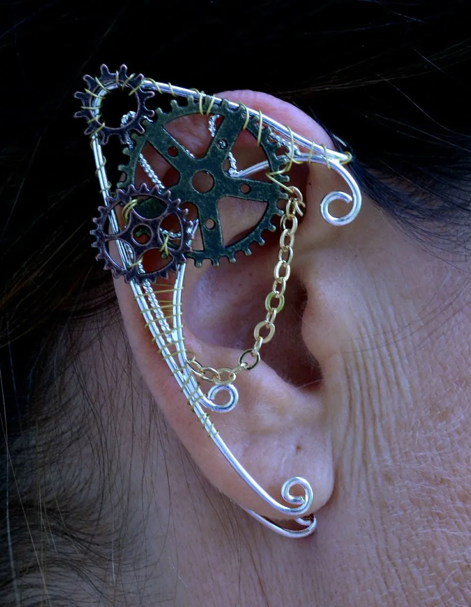 Gaslamp Fantasy Steampunk Elf Cuffs