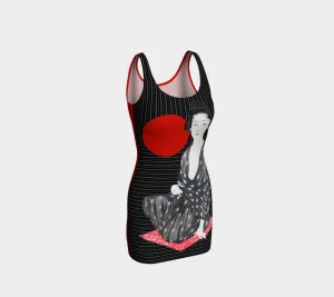Geisha Seated in the Sun Bodycon Dress