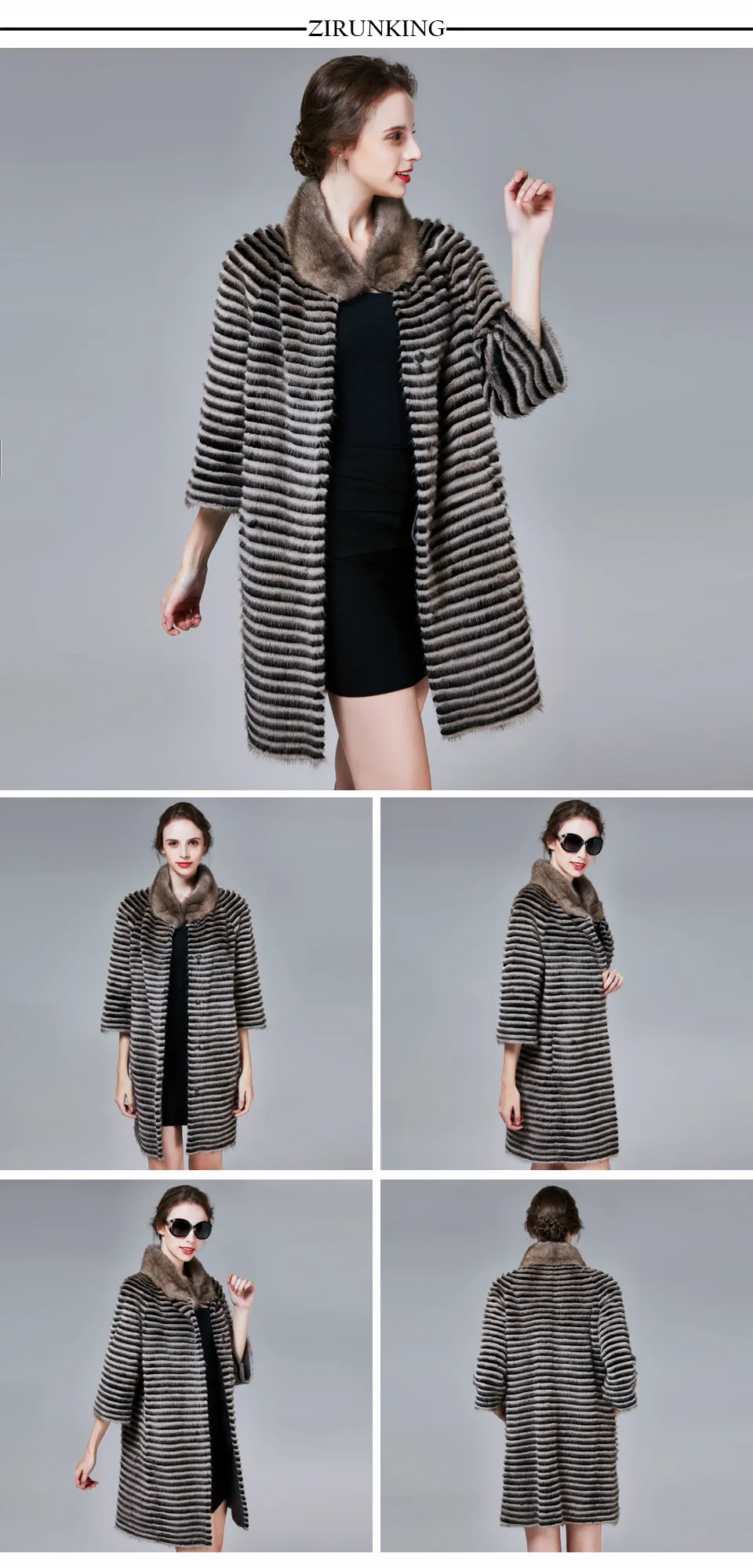 Genuine Mink Fur with Rabbit Fur Coat