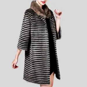 Genuine Mink Fur with Rabbit Fur Coat