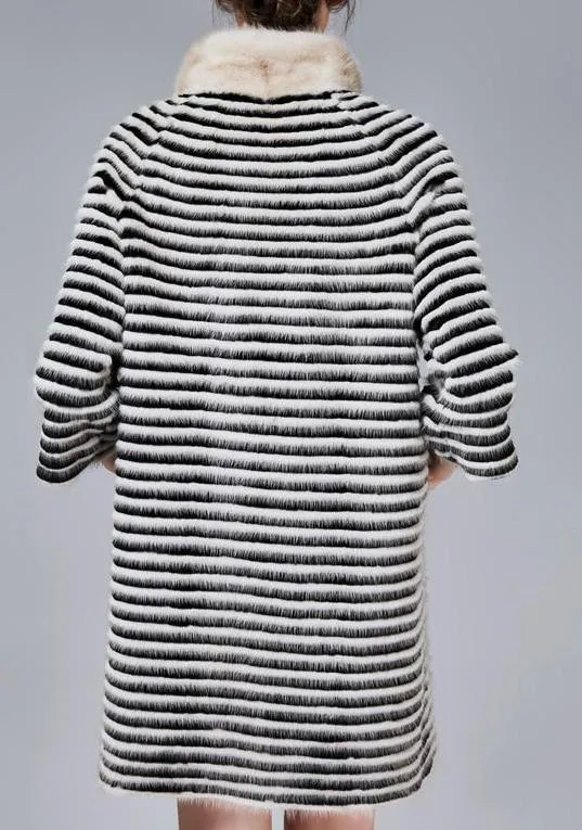 Genuine Mink Fur with Rabbit Fur Coat