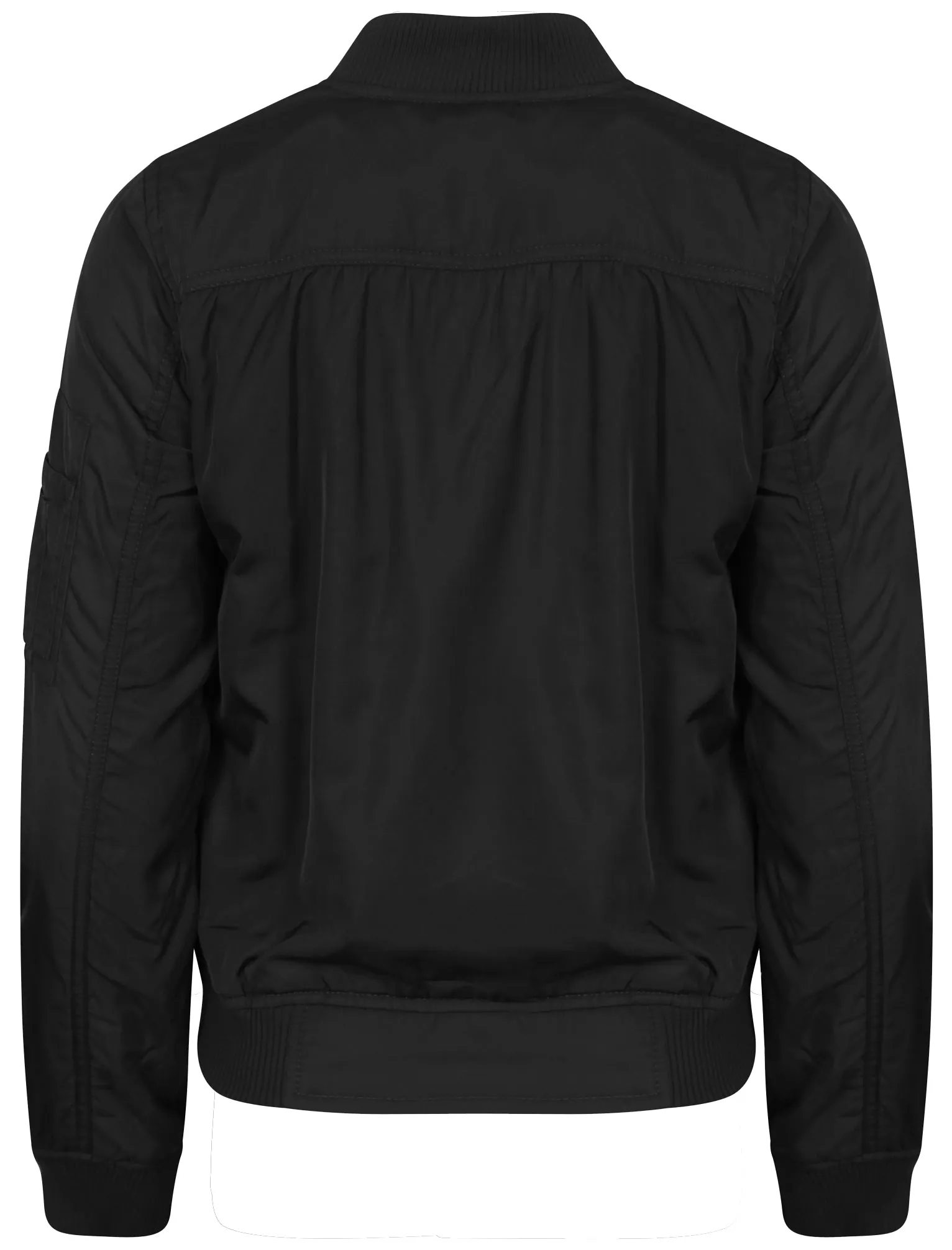 Georgie Zip Up Bomber Jacket in Black - Tokyo Laundry