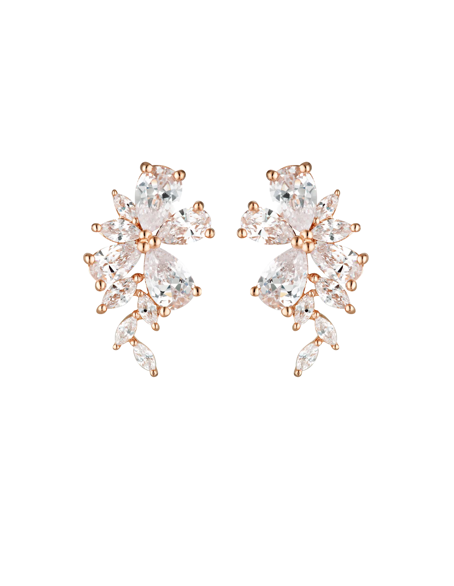 Georgini Iconic Bridal Hyacinth Earrings - Rose Gold