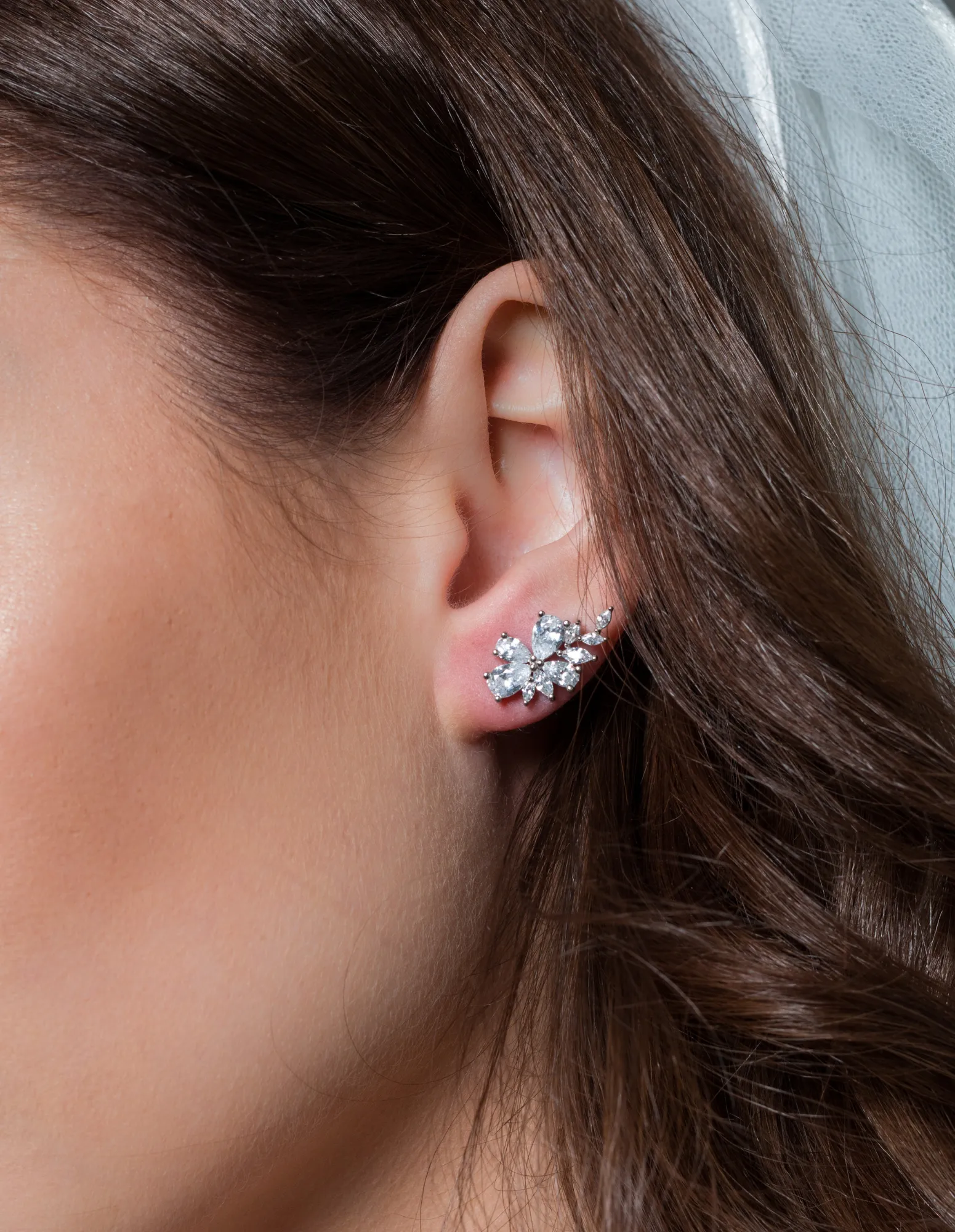 Georgini Iconic Bridal Hyacinth Earrings - Silver