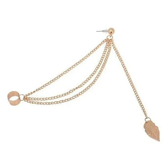 Golden Leaf Ear Cuff
