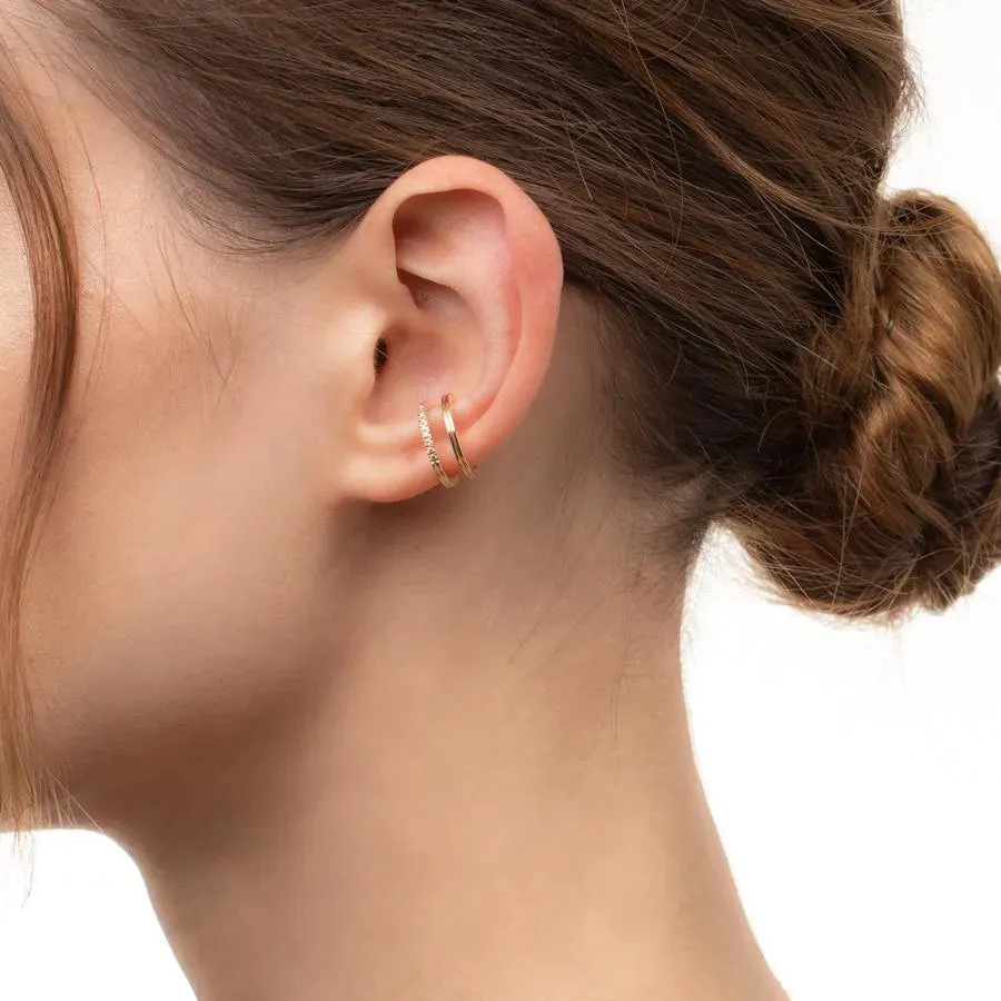 Gossamer Double Line Diamond Ear Cuff