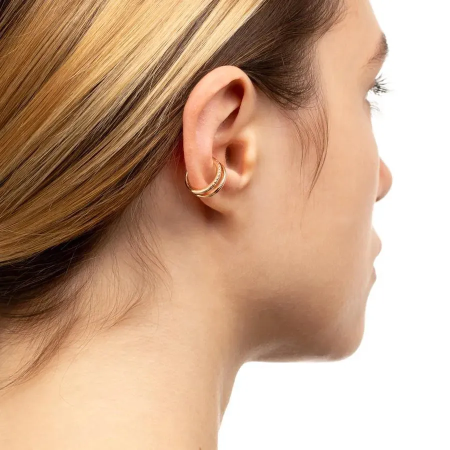 Gossamer Double Line Diamond Ear Cuff