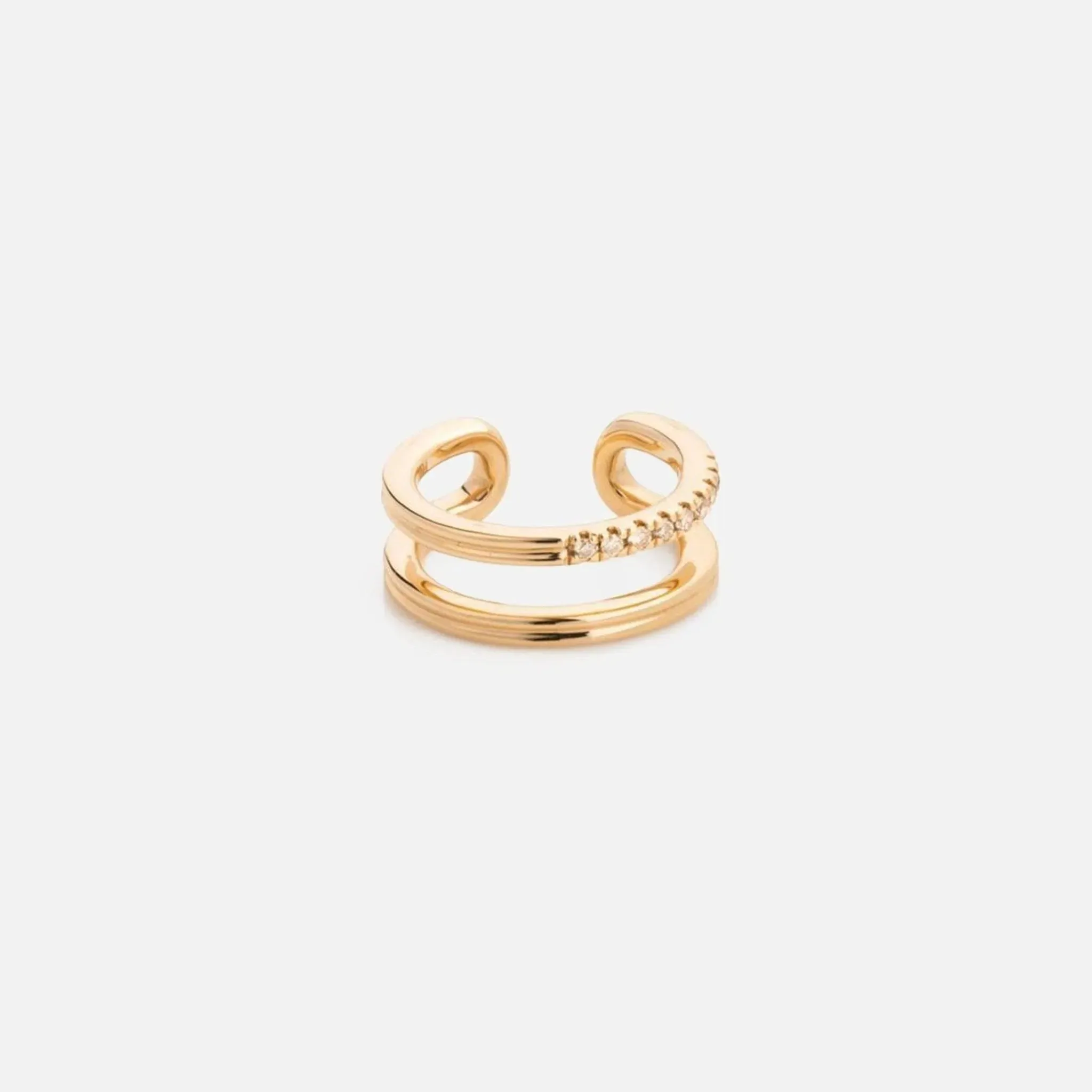 Gossamer Double Line Diamond Ear Cuff