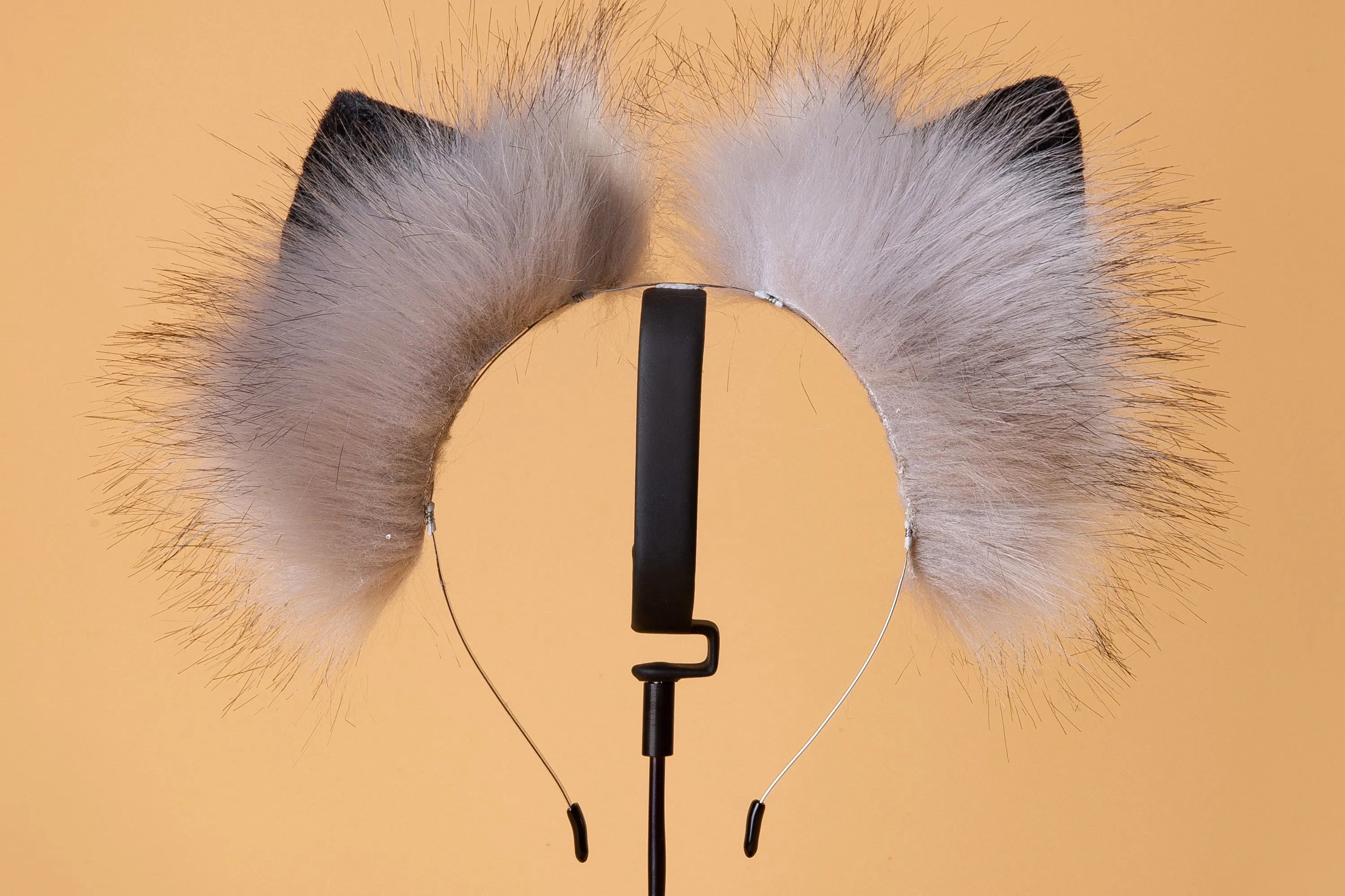 gray white fox tail plug and ear fox tail buttplug and ear wolf tail butt plug bdsm anime cosplay neko ear petplay kitten ear ddlg