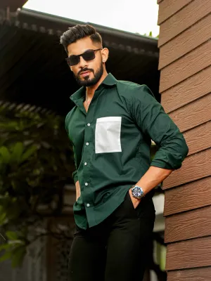 Green Oxford Cotton Designer Shirt