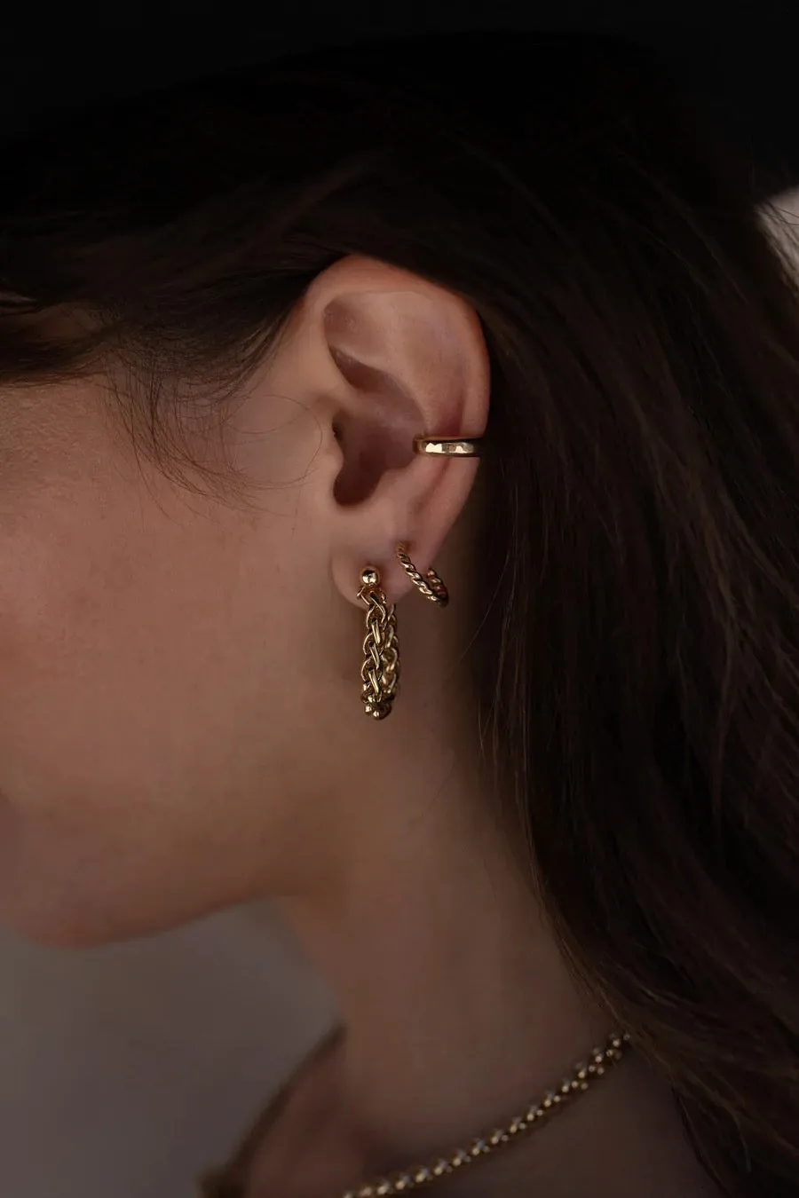 Hammered Ear Cuff ~ Gold Filled