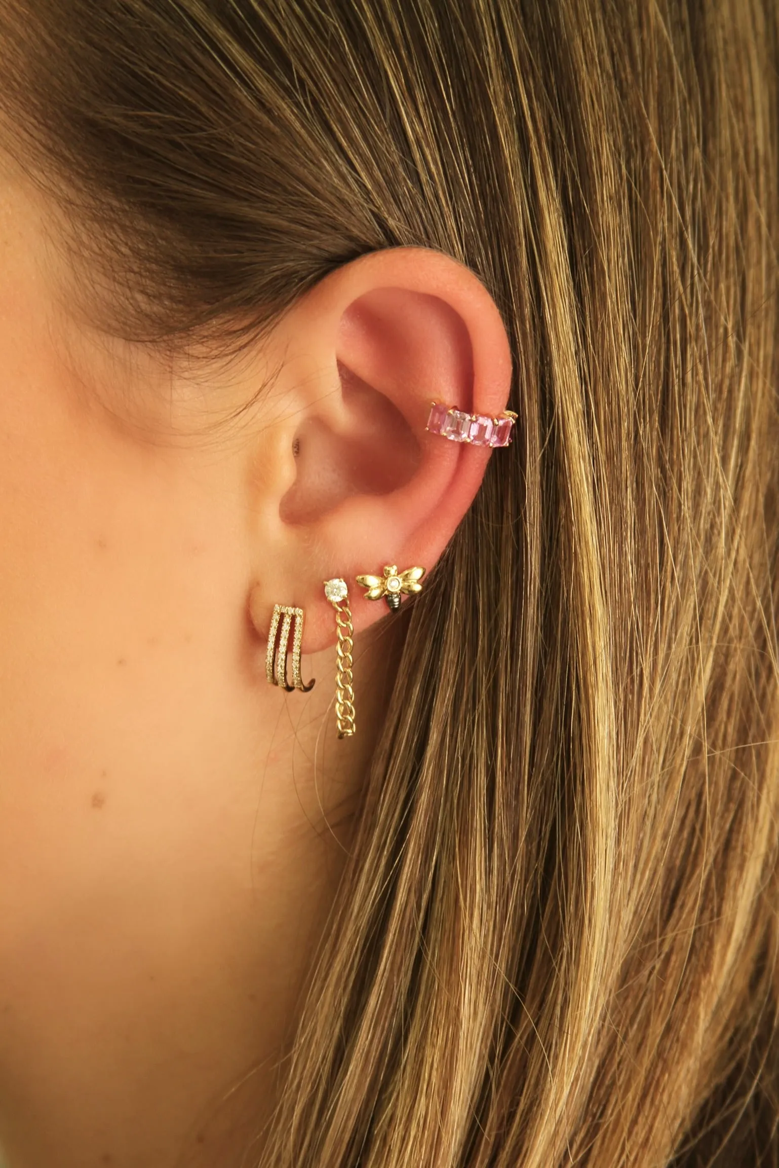 Jumbo Gemstone Earcuff