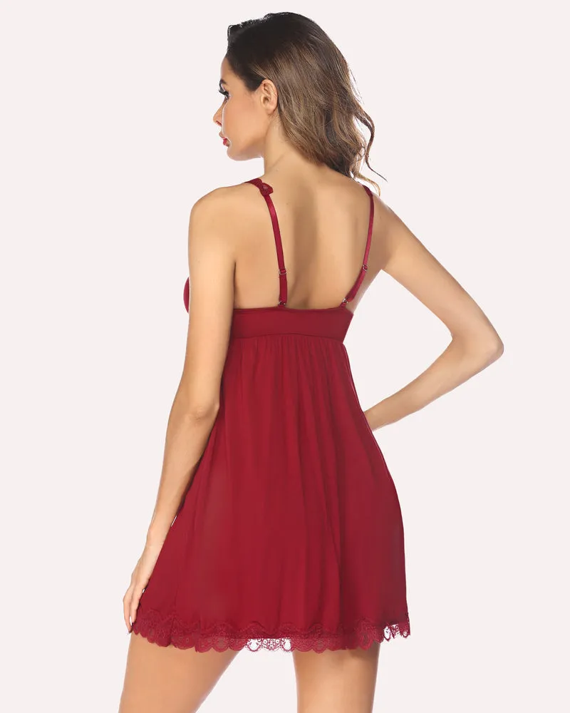 Lace Nightgown Full Slip Dress