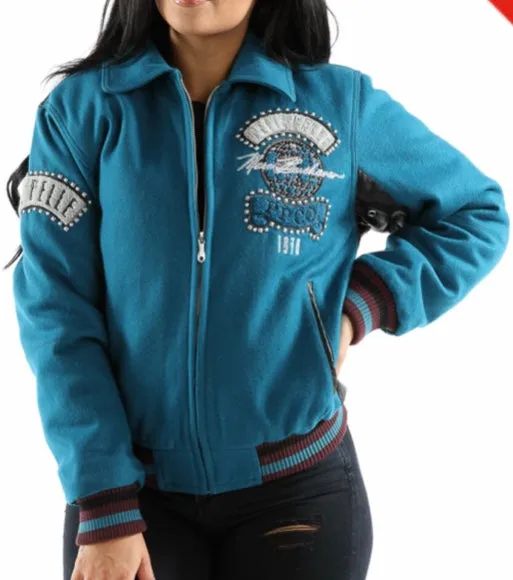 Ladies Pelle Pelle World Tour Wool Bomber - Teal
