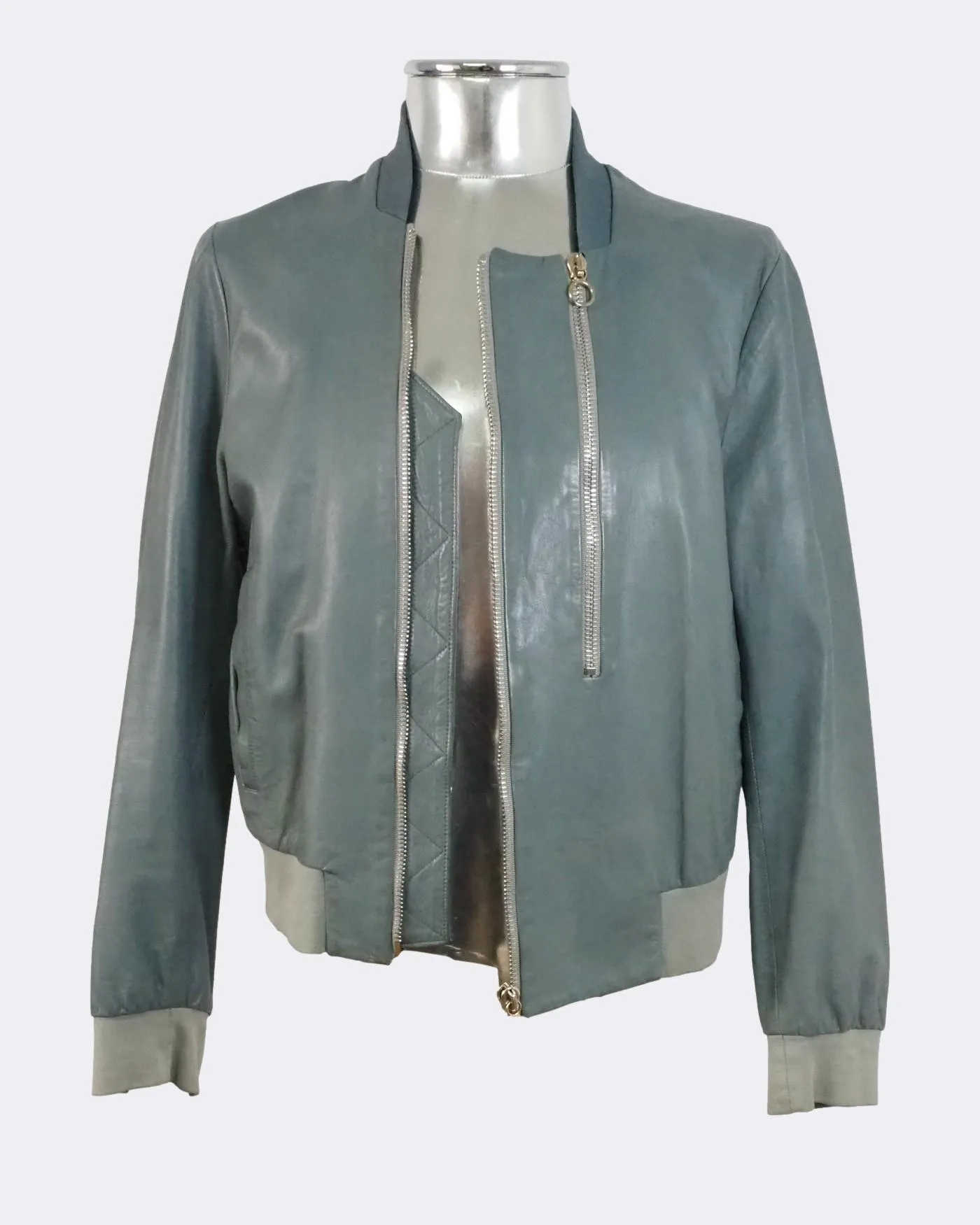 Leather Bomber Jacket