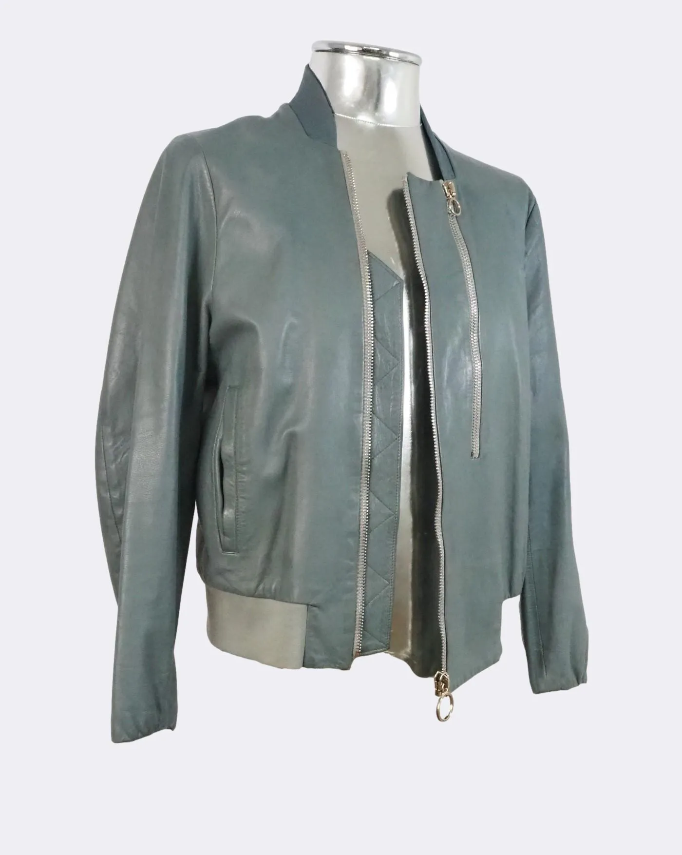 Leather Bomber Jacket