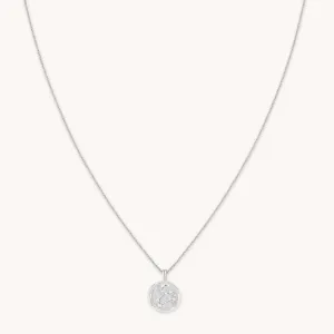 Leo Zodiac Pendant Necklace in Silver