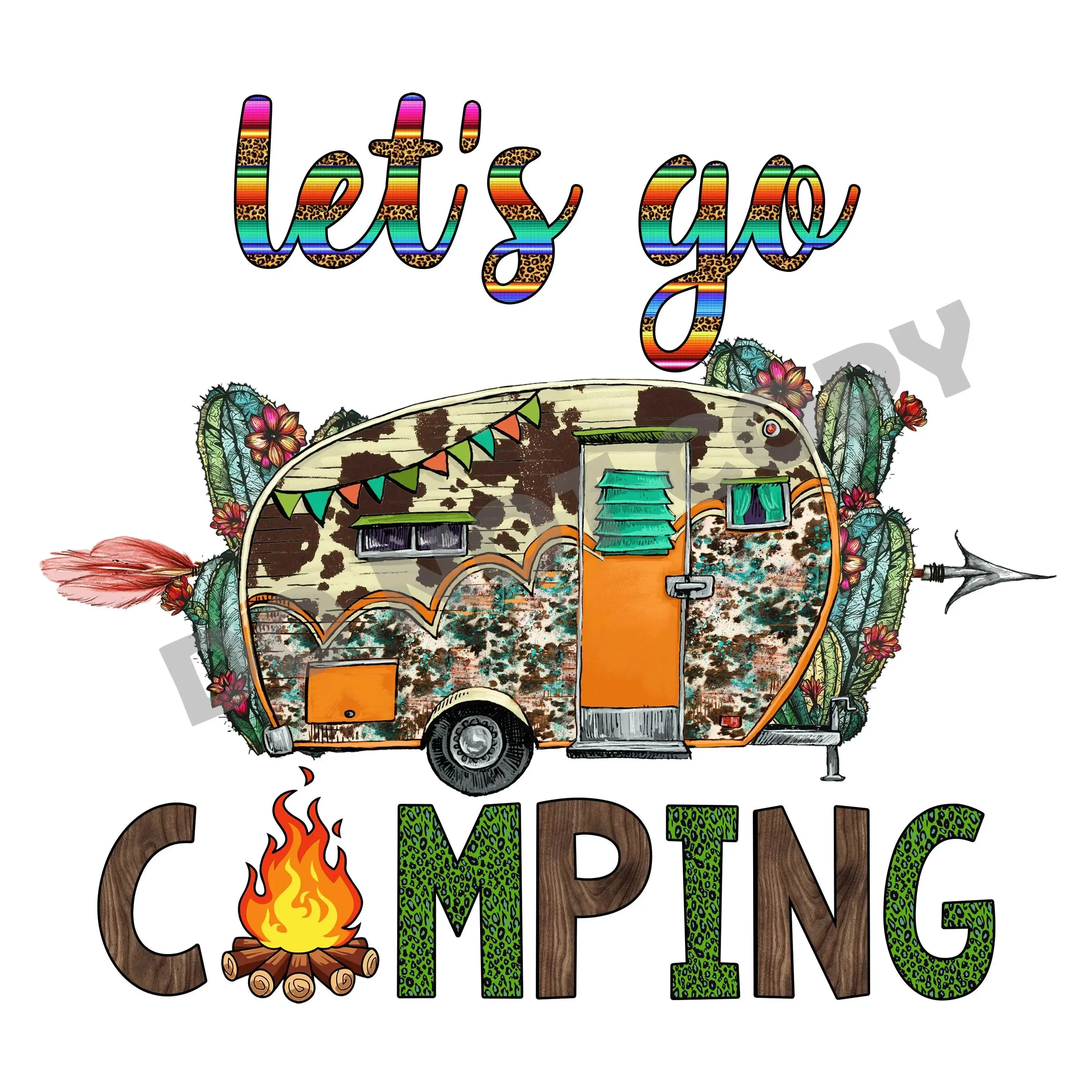 Let's Go Camping - DTF Transfer