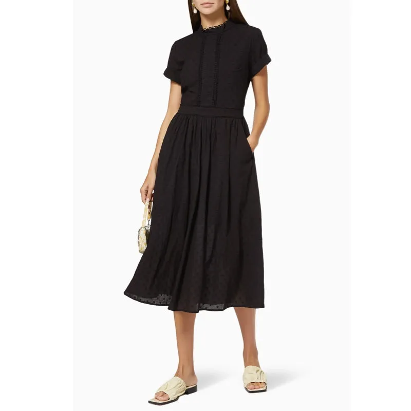 Lola High Neck Dress Black